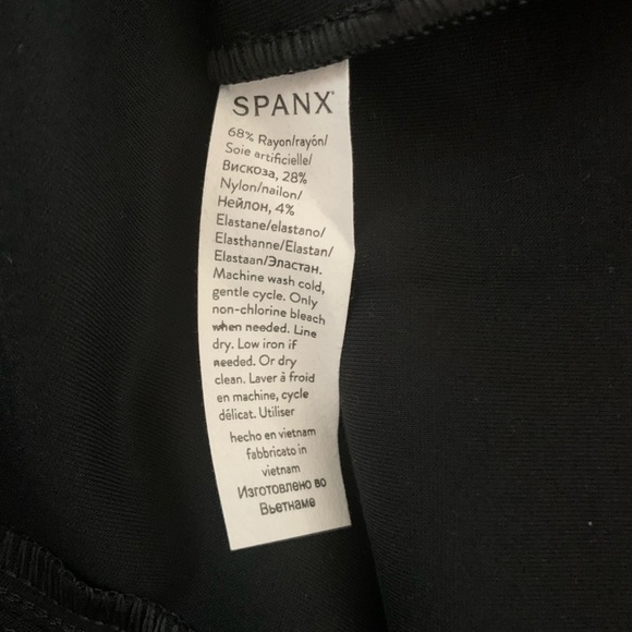 SPANX Little Black Dress: Crewneck A-Line Back Zip Knee Length Stretchy L - Picture 6 of 11